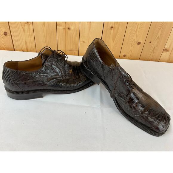 DAVID EDEN Men's Brown Leather Lace-up Dress Shoes- Size 11 - Picture 1 of 6